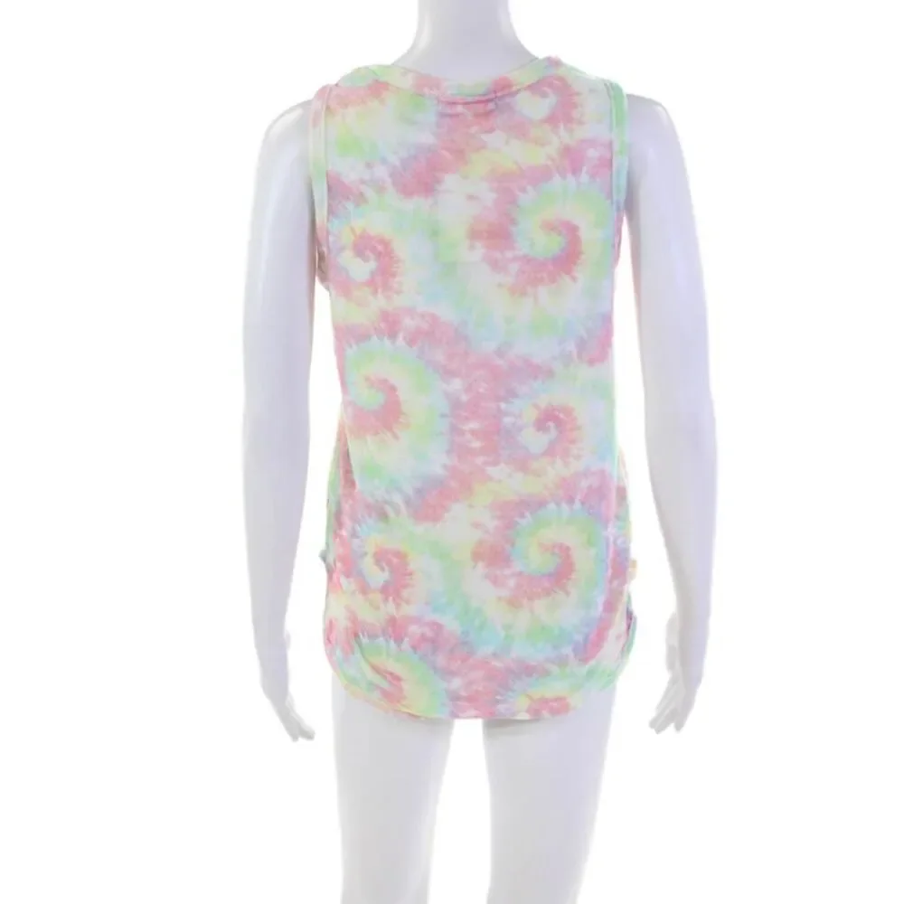 Emerson Road Womens Tie Dye Tank Top And Shorts Pajama Set Multicolor Size XS